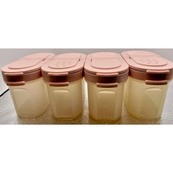 Tupperware Other - Vintage Tupperware Modular Spice Shakers # 1843 Strawberry Lids # 1844 Set of 4